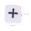 Abaodam 12Pcs Plus Minus Sign Dice Six Sided Counting Game for Party Bar Black and White view 3