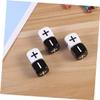 Abaodam 12Pcs Plus Minus Sign Dice Six Sided Counting Game for Party Bar Black and White view 4