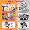 86PCS Kids Play Kitchen Toys: Kids Grill Playset with Smoke, Sound, Light, UV&Water Color-Changing Play Food, Pretend Kids Kitchen Playset, Interactive BBQ Outdoor Toys, Birthday Gift for Toddler view 2
