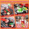 86PCS Kids Play Kitchen Toys: Kids Grill Playset with Smoke, Sound, Light, UV&Water Color-Changing Play Food, Pretend Kids Kitchen Playset, Interactive BBQ Outdoor Toys, Birthday Gift for Toddler view 4