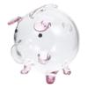 Abaodam Clear Borosilicate Glass Piggy Bank for Boys Transparent Coin Storage Jar Cute Cartoon Pig Design Household Savings Bank with Capacity view 1