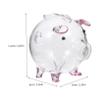 Abaodam Clear Borosilicate Glass Piggy Bank for Boys Transparent Coin Storage Jar Cute Cartoon Pig Design Household Savings Bank with Capacity view 2