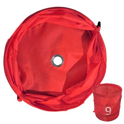 Backyard Golf gameBucket- Ball Sport Training Equipment, Foldable Golf Chipping gameStorageBucket| Sports gameFoldable ClothBucketToy, Ball Sport Training Oxford Fabric Organizer for Adults