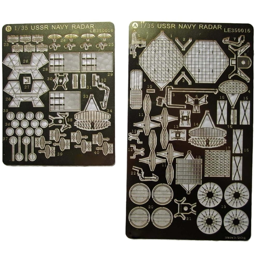 1/350 Scale Modern Russian & Soviet Navy Radar PE Set  Universal Upgrade Kit for Ship Model Hobbyists