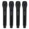 HANABASS Fake Microphone Toy for Kids, 4pcs Pretend Play Mics, Simulated Speech Practice for Karaoke, Stage Costume Prop, Birthday Party, Black, 9. 05 Inch view 1