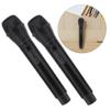 HANABASS Fake Microphone Toy for Kids, 4pcs Pretend Play Mics, Simulated Speech Practice for Karaoke, Stage Costume Prop, Birthday Party, Black, 9. 05 Inch view 3