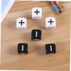 Beaupretty 12Pcs Plus Minus Sign Dice Black White Sided Counting Dice for Party Table Game Accessories view 3