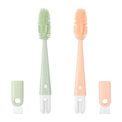 2Pcs Bottle Brush Cleaner Multifunctional Bottle Brushs Cleaner Separable Long Handle Water Cup Brush for Water Bottles and Cups Hangable Design(Green+Pink,2Pcs)