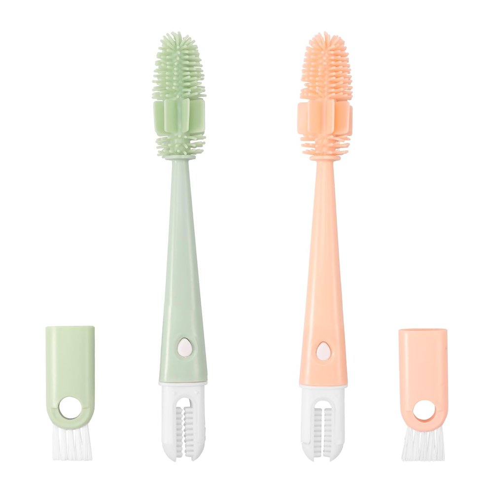 2Pcs Bottle Brush Cleaner Multifunctional Bottle Brushs Cleaner Separable Long Handle Water Cup Brush for Water Bottles and Cups Hangable Design(Green+Pink,2Pcs)