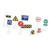 Healifty 10pcs Miniature Traffic Sign Road Barricade Models for Educational Street Tools Compatible with Construction Vehicle view 1