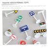 Healifty 10pcs Miniature Traffic Sign Road Barricade Models for Educational Street Tools Compatible with Construction Vehicle view 4