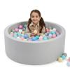 Foam Baby Ball Pit, 35.4" x 11.8" Ball Pits for Toddlers, Soft Round Baby Playpen Ball Pool for Kids, Memory Foam, Ideal Gift for Babies Indoor and Outdoor Game, Grey (Balls Not Included) view 1