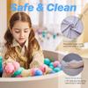 Foam Baby Ball Pit, 35.4" x 11.8" Ball Pits for Toddlers, Soft Round Baby Playpen Ball Pool for Kids, Memory Foam, Ideal Gift for Babies Indoor and Outdoor Game, Grey (Balls Not Included) view 2