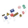 SKISUNO 10pcs Mini Traffic Sign Road Barricade Models for Educational Pretend Play Street Signs for Safety Awareness and Interactive Learning view 1