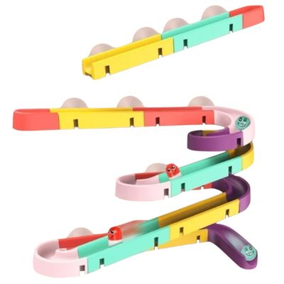 Beaupretty Colorful Track Building for Ages Educational DIY Marble Run with Enhances Creativity Hand Eye Coordination Fine Motor Skills Gift