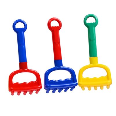 Abaodam 3pcs Sand Rake Bright Plastic Beach Sand for Lightweight and Safe Outdoor Play Tools Yellow