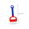Abaodam 3pcs Sand Rake Bright Plastic Beach Sand for Lightweight and Safe Outdoor Play Tools Yellow view 2