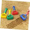 Abaodam 3pcs Sand Rake Bright Plastic Beach Sand for Lightweight and Safe Outdoor Play Tools Yellow view 4