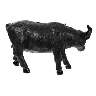 Abaodam Creative Resin Buffalo Coin Storage Jar Artistic Money Pot for Black Large Capacity Cartoon Money Box for Daily Savings and Birthday Gift