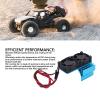 Alomejor ESC Motor Dual Fan Set Aluminum Plastic ESC Cooling Fan Set for Slash 4x4 Rustler Hoss Velineon (Blue) view 2