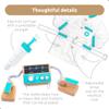 UMU Deluxe Wooden Doctor Play Set  37 Pcs Pretend Medical Kit with Stethoscope Dentist Tools Laptop & Accessories  Doctor Role Play Toy for Kids Ages 3 4 5 6 view 4