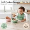 EKOSELA Silicone Baby Suction Bowls Non-Slip Stay Put, High Edge for Self Feeding, BPA Free Toddler Feeding Bowl, (Beige) view 4