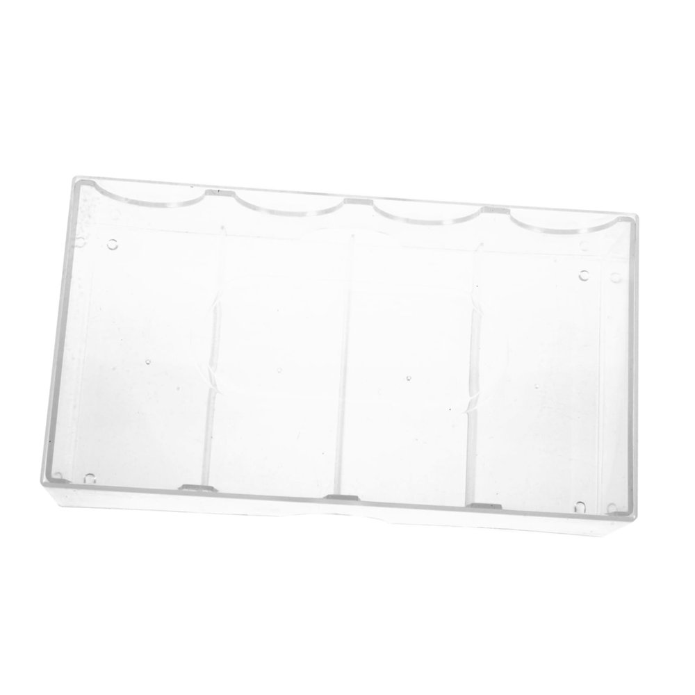 Abaodam Transparent Multi Function Poker Chip Storage Box Case for and Small Item Organization with Four Compartments