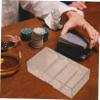Abaodam Transparent Multi Function Poker Chip Storage Box Case for and Small Item Organization with Four Compartments view 3