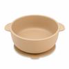 EKOSELA Silicone Baby Suction Bowls Non-Slip Stay Put, High Edge for Self Feeding, BPA Free Toddler Feeding Bowl, (Beige) view 1