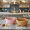 EKOSELA Silicone Baby Suction Bowls Non-Slip Stay Put, High Edge for Self Feeding, BPA Free Toddler Feeding Bowl, (Beige) view 2