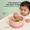 EKOSELA Silicone Baby Suction Bowls (2 Pack) Non-Slip Stay Put, High Edge for Self Feeding, BPA Free Toddler Feeding Bowl, (Light Green/Beige) view 4