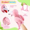 Animal Hand Puppets 11 Inch Bird Plush Toucan Owl Eagle Parrot Flamingo Peacock Puppet Toys Role-Play Puppets for Kids Storytelling Imaginative Pretend Play Teaching Preschool(Flamingo) view 3