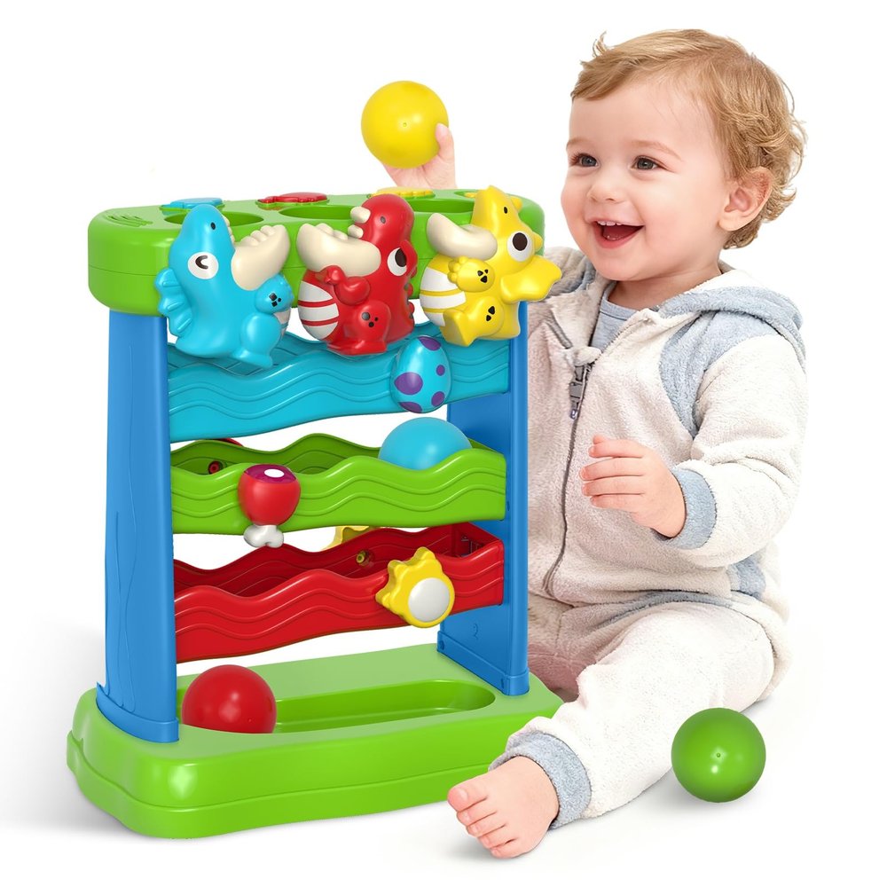AuroTops Toys for Toddlers 1 2 3 Years Old Boys & Girls Musical Toy for Kids 12-18 Months Interactive Montessori Toys with Light & Sound,Christmas Birthday Gifts