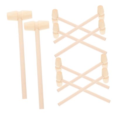 BESPORTBLE 10pcs Mini Wooden Hammer Beat for Boys Educational Mallet to Hand Eye Coordination Dexterity and Grasping Skills