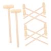 BESPORTBLE 10pcs Mini Wooden Hammer Beat for Boys Educational Mallet to Hand Eye Coordination Dexterity and Grasping Skills view 1
