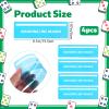 4pcs Mahjong Rules Reader, 6.1x1.97in Bright Mahjong Rules Helper Card Line Guide Finder for Beginners Mom Women Players (Sky Blue) view 2