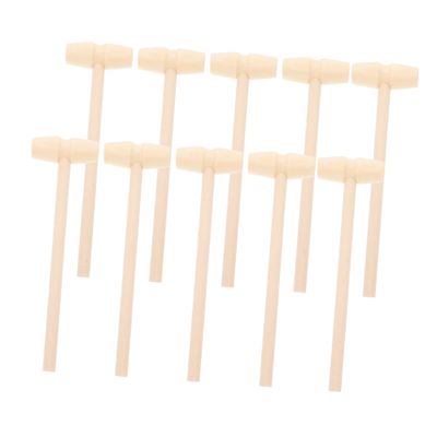 Milisten 10pcs Mini Wooden Hammer Mallet for Educational Beat for Boys and Enhances Hand Eye Coordination and Dexterity Creative Pounding Play