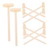 Toyvian 10pcs Mini Wooden Hammer Mallets Educational Beating for Boys Hand Eye Coordination Dexterity Development Gift view 1