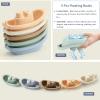 15PCS Baby Bath Toys & 9PCS Bath Toys w/ Silicone Toys & Bath Boats & Stackable Spoons view 4