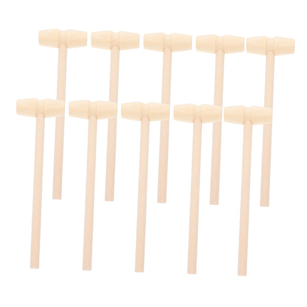 BESPORTBLE 10pcs Mini Wooden Hammer Mallet Educational Beat for Boys Enhances Hand Eye Coordination and Dexterity Development