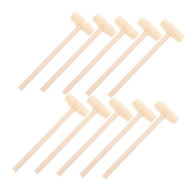 BRIGHTFUFU 10pcs Mini Wooden Hammer Beat for Boys Educational Beat for Hand Eye Coordination Development and Dexterity Building