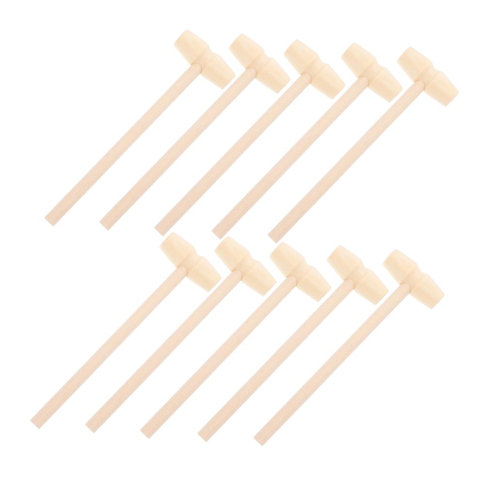 BRIGHTFUFU 10pcs Mini Wooden Hammer Beat for Boys Educational Beat for Hand Eye Coordination Development and Dexterity Building