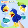 Animal Hand Puppets 11 Inch Bird Plush Toucan Owl Eagle Parrot Flamingo Peacock Puppet Toys Role-Play Puppets for Kids Storytelling Imaginative Pretend Play Teaching Preschool(Peacock) view 3