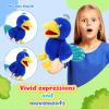 Animal Hand Puppets 11 Inch Bird Plush Toucan Owl Eagle Parrot Flamingo Peacock Puppet Toys Role-Play Puppets for Kids Storytelling Imaginative Pretend Play Teaching Preschool(Peacock) view 4