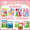 DINSUMRUG Magnetic Dress Up Dolls for Girls,Princess Mermaid Fairy Ballerina Magnet Dolls Dress Up Kits,Car Road Trip Airplane Activity Travel Games Toys Birthday Gift for Girls Ages 3 4 5 6 7 view 3