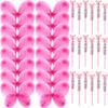 36 Pack Princess Wings Set Includes 18 Pack Girls Fairy Wings Bulk Butterfly Wings Butterfly Angel Costume Wing and 18 Pcs Fairy Wands for Kids Halloween Cosplay Party Dress up, Pink view 1