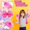 36 Pack Princess Wings Set Includes 18 Pack Girls Fairy Wings Bulk Butterfly Wings Butterfly Angel Costume Wing and 18 Pcs Fairy Wands for Kids Halloween Cosplay Party Dress up, Pink view 3