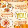 22PCS Thankful for You Banner, Friendsgiving Party Decorations Glitter Thanksgiving Banner Decorations with Hanging Swirls Paper Fan for Indoor Home Office Fall Party Decorations view 4