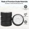 1/8 RC On Road Car Tires and Wheels, daitoku 17mm Hex RC Rally Racing Tires for HPI WR8 HSP Hobao ARRMA Redcat Losi Kyosho VRX (White) view 4
