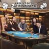 Hipicute Poker Table w/Metal Legs, Oval Poker Table 9 Stainless Steel Cup Holders, Blackjack Gaming Tables with Water-Resistant Cushioned Rail view 2